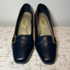 Vintage Navy Blue Jessica Heels